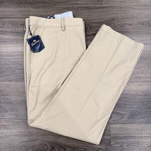 Tourney Golf Performance Pants Men's 36x30 Brown Moisture Wicking Stretch Waist